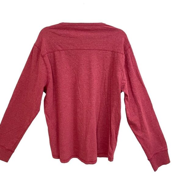 LUCKY BRAND MENS ROUNDNECK LONGSLEEVE TEE IN MAROON cotton blend SIZE XL - Picture 4 of 7